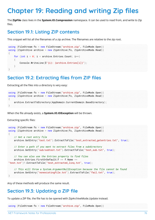 .NET Framework Example Page 3