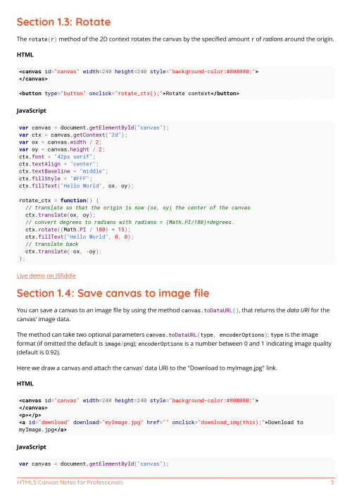 HTML5 Canvas Example Page 2