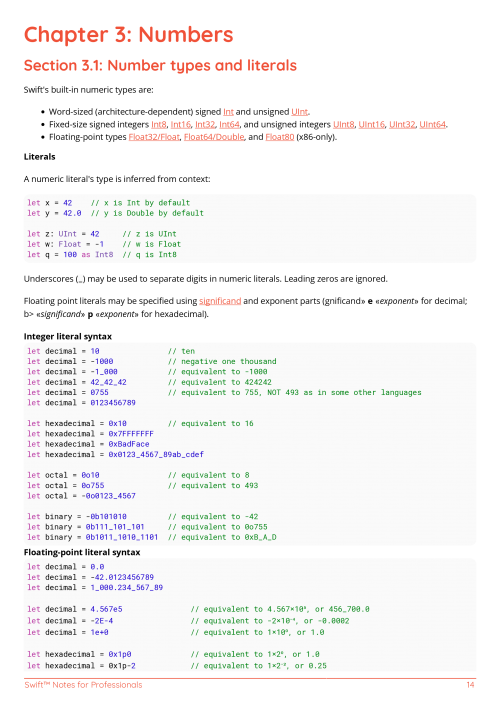 Swift™ Example Page 1