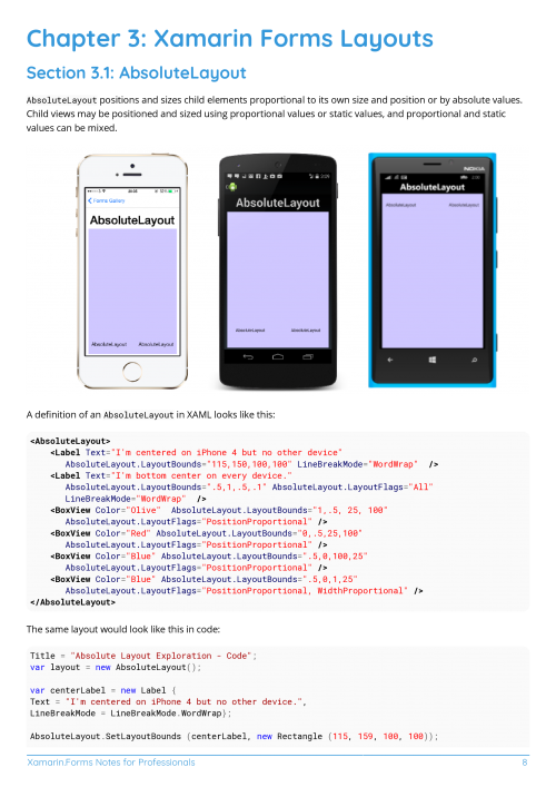 Xamarin.Forms Example Page 1